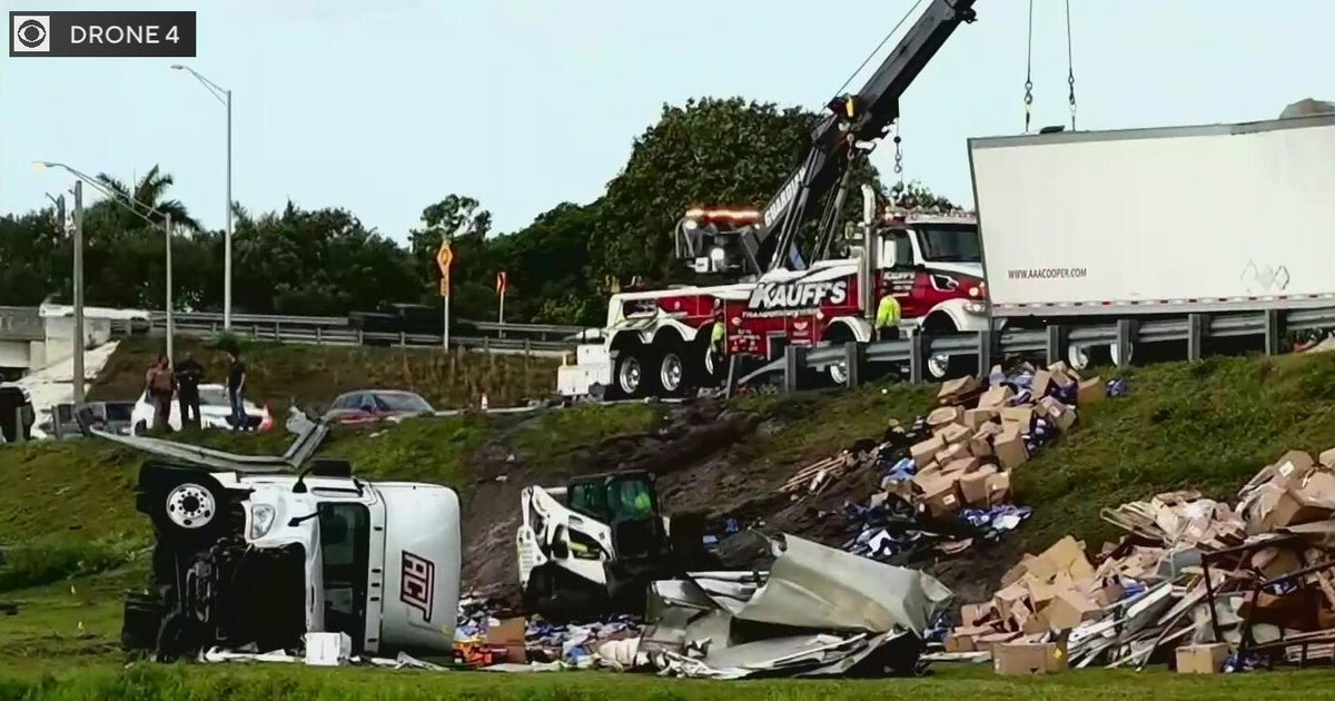 Tractor-trailer rollover on Florida's Turnpike in Broward leads to heavy traffic during Tuesday morning commute