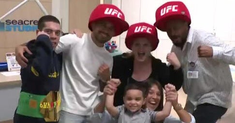 UFC superstars visit Nicklaus Children's Hospital in Miami ahead of fight night