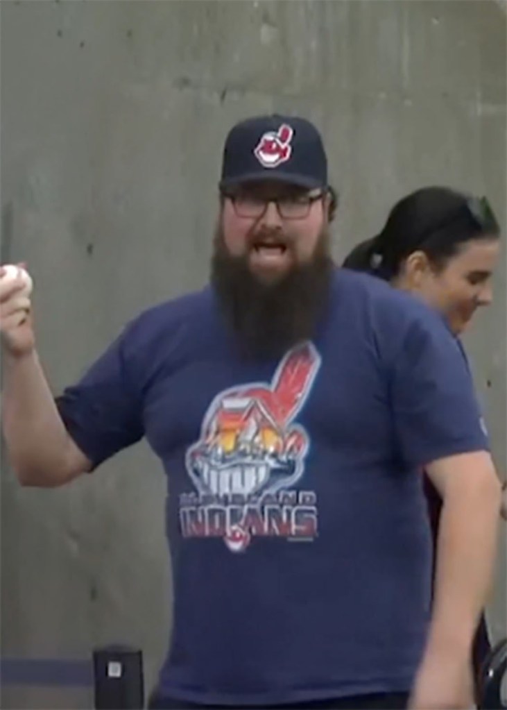 An adult male Cleveland Guardians who took a home run ball from a young girl during Monday’s game against the Tampa Bay Rays returned it at the end of the game, the girl's mom, Nikki DeVore, shared in a Facebook post.  