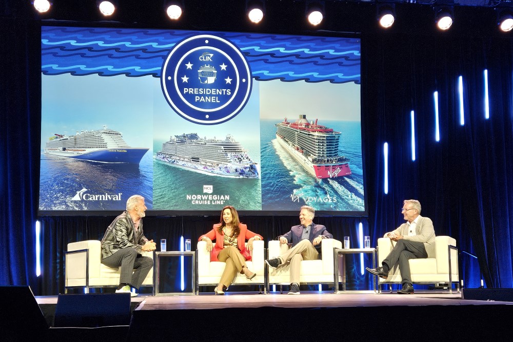 soctt koepf, christine duffy, marc kazlauskas, and john lovell at cruise360 conference 2026