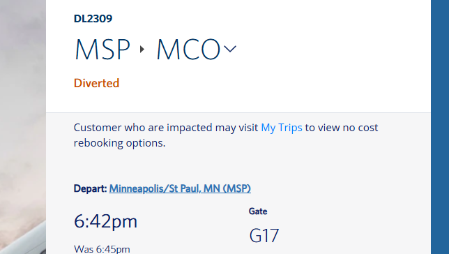 Orlando-bound flight diverted to Milwaukee due to smoky odor