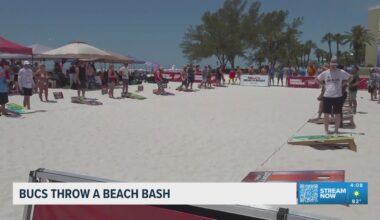 Tampa Bay Buccaneers fans celebrate draft weekend at Bucs Beach Bash