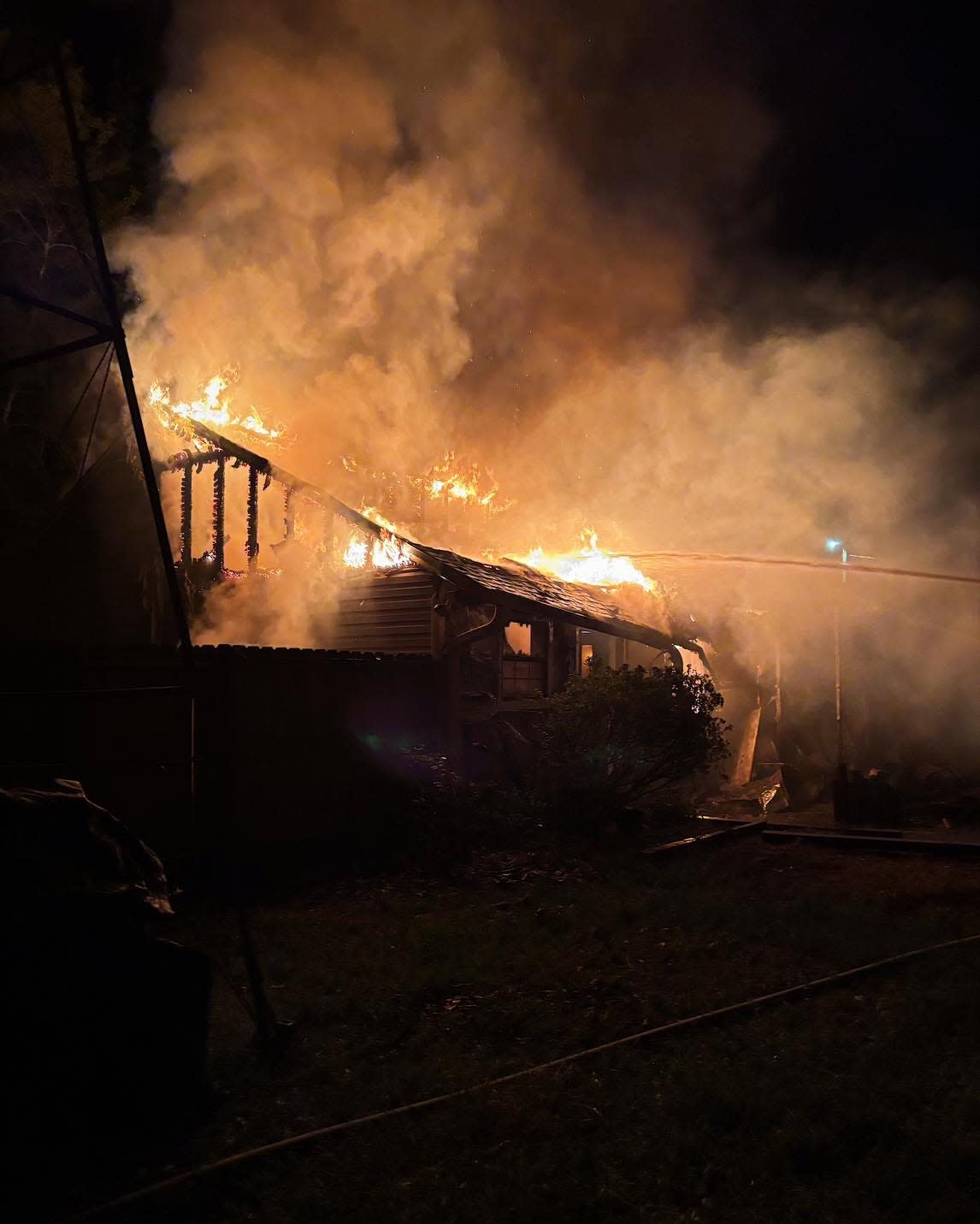 The Tallahassee Fire Department responded to a home on fire at 9:22 p.m. on Tuesday, April 7, 2026.