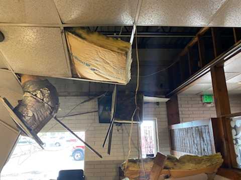 Roof collapse roof collapse