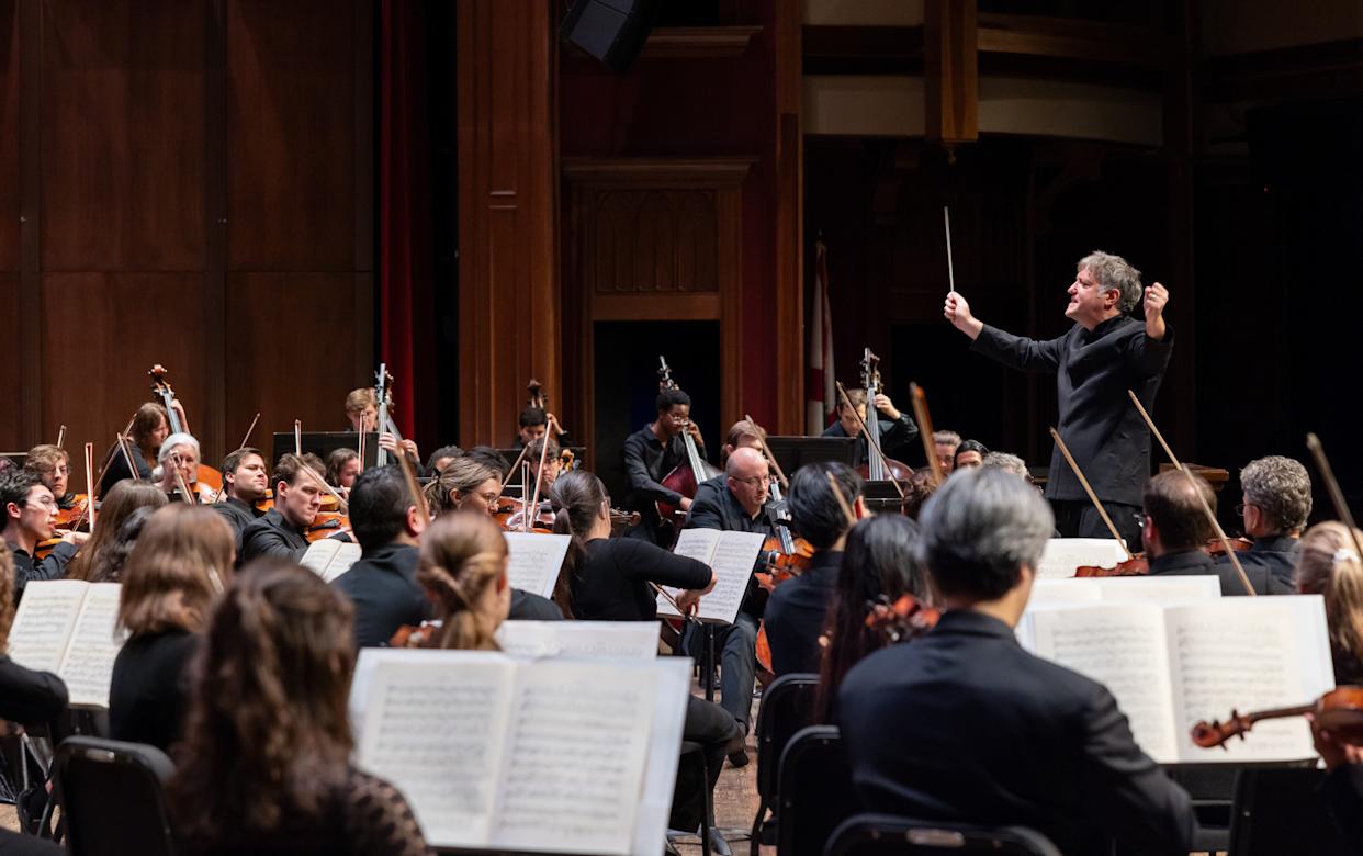 Tallahassee Symphony Orchestra Music Director Yaniv Dinur at the 2025 season opener. The 2026–2027 season is designed to deliver breathtaking performances and audience connection.