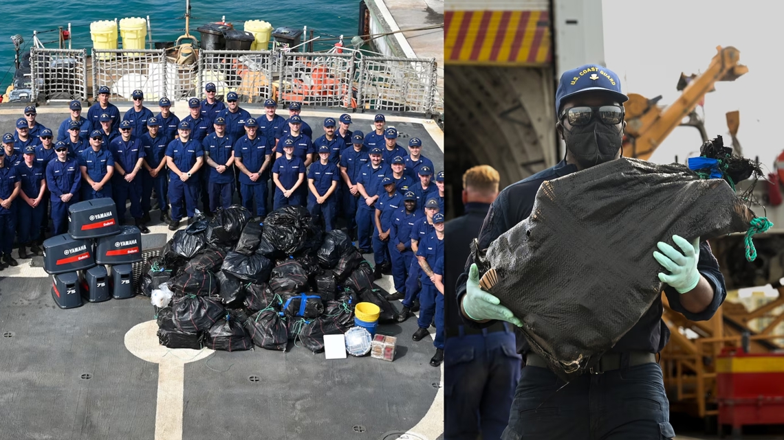 Tampa Coast Guard crews seize $28 million of cocaine off coast of Miami