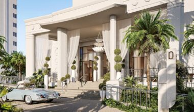 The entrance to the Delano in Miami Beach.