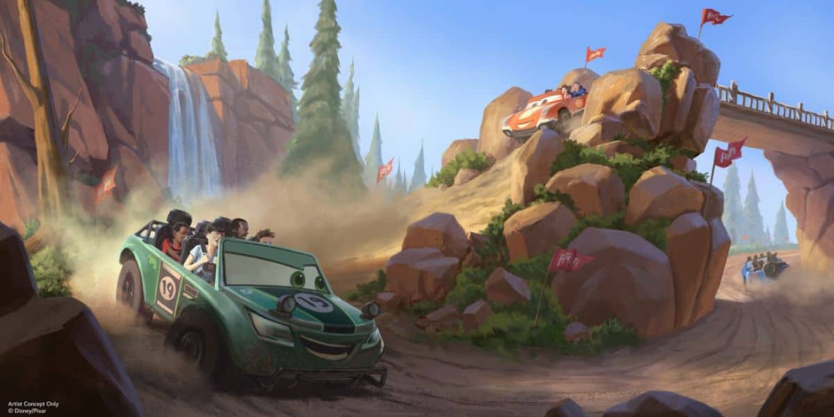 concept art for Disney World's Piston Peak in Magic Kingdom