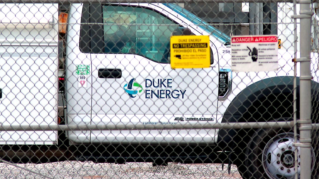 Duke Energy vehicle inside a Pinellas County substation (Spectrum News)
