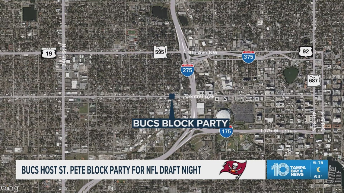 Tampa Bay Buccaneers hosting free draft block party in St. Petersburg tonight