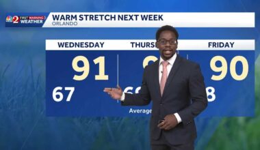 Sunday Storms Push Offshore Tonight