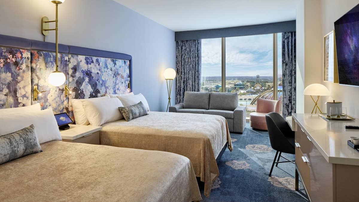 The rooms at Universal Helios Grand Hotel are spacious and comfortable. Universal Orlando Resort