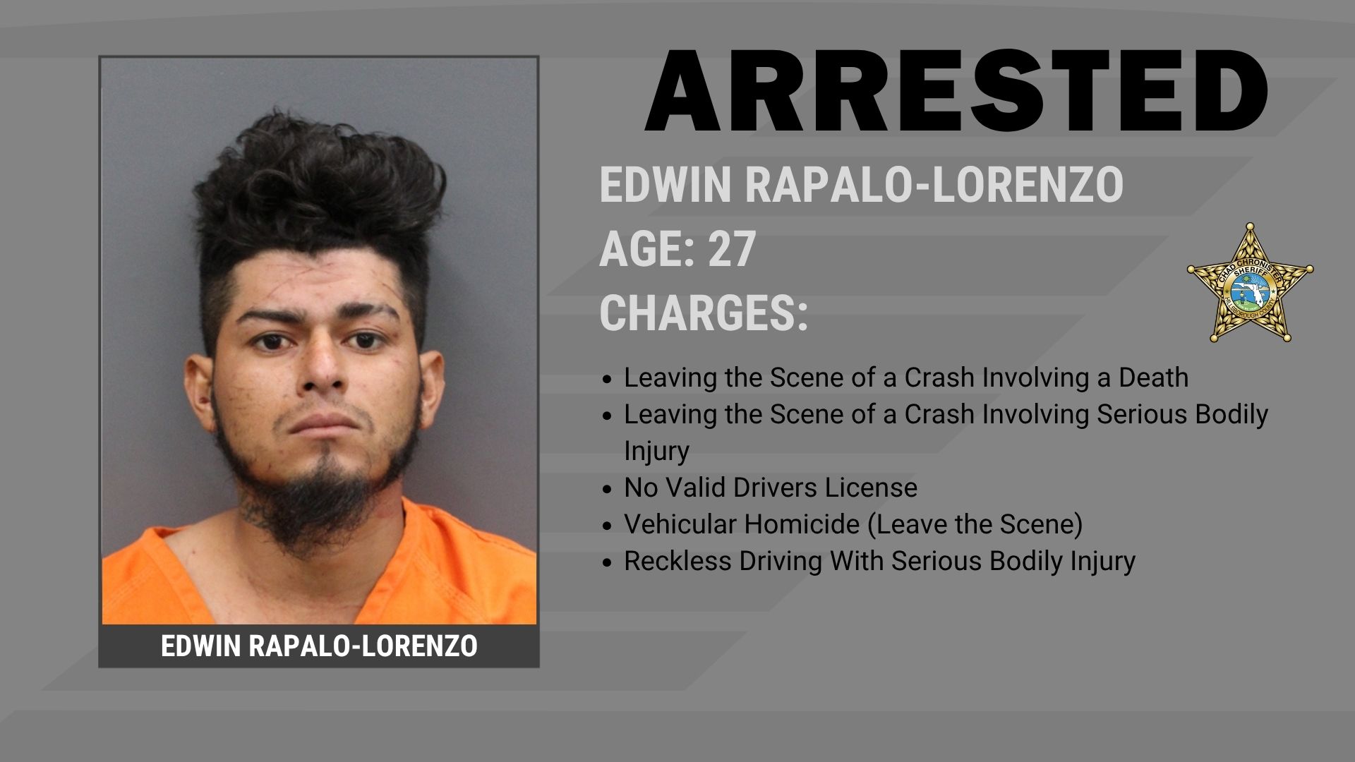 Man Charged with Vehicular Homicide