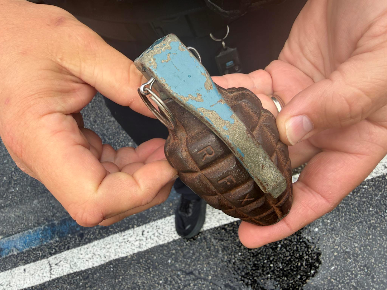 Cape Coral Police on Tuesday, April 7, 2026, announced that an individual attempted to turn in what appeared to be an old grenade they had found for disposal.