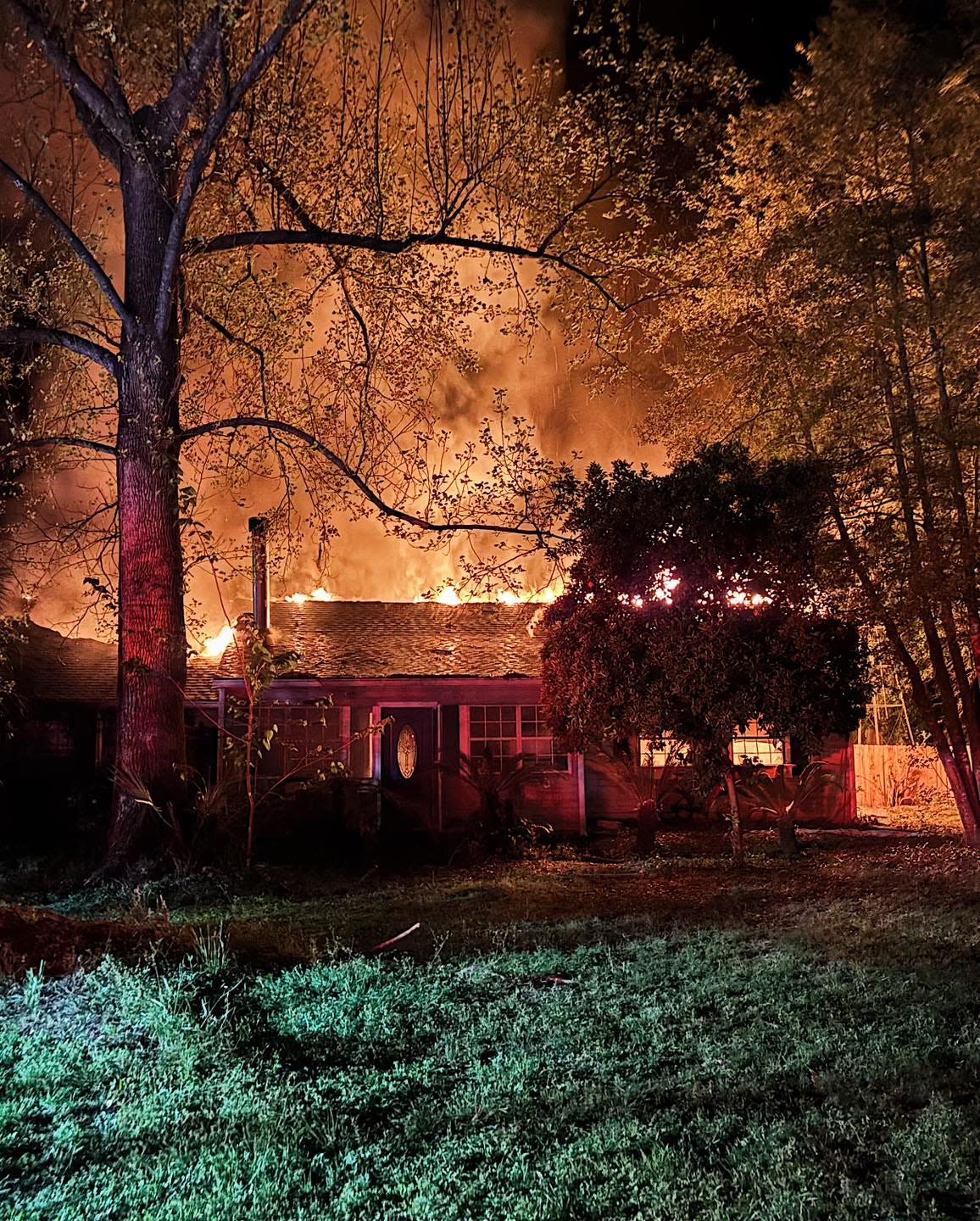 The Tallahassee Fire Department responded to a home on fire at 9:22 p.m. on Tuesday, April 7, 2026.