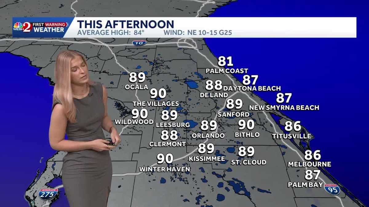 The end of the warm streak for now, across central Florida