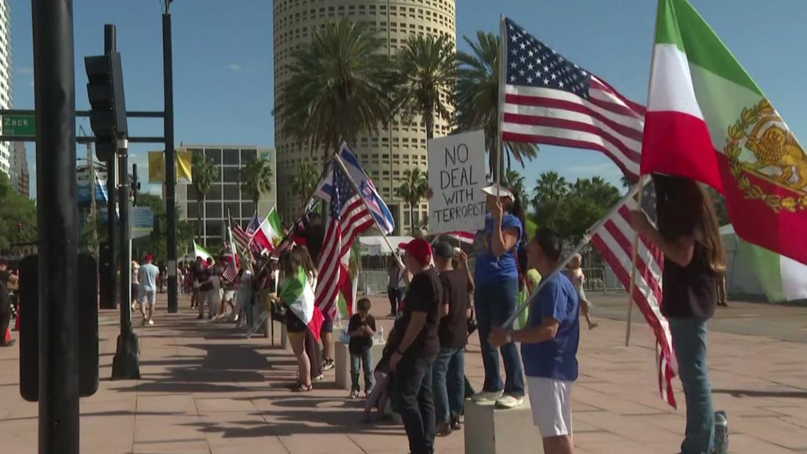 Iranian-Americans rally in Tampa amidst ceasefire talks
