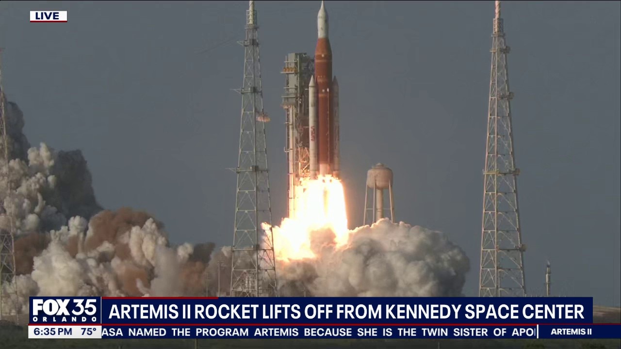 Artemis II rocket lifts off from Kennedy Space Center