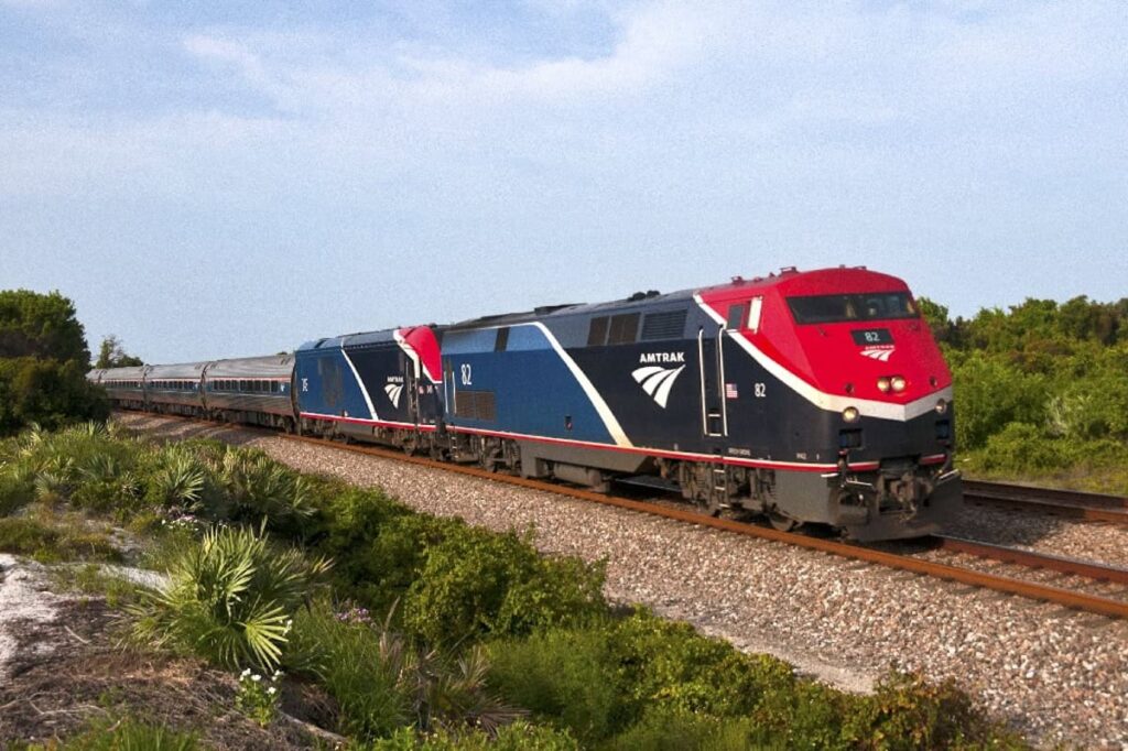 Overnight Single Level Amtrak Train