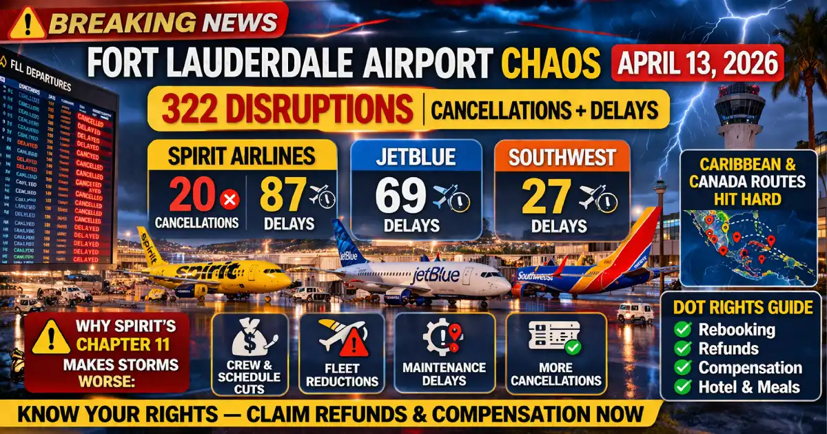 Fort Lauderdale Airport Chaos April 13: 322 Disruptions