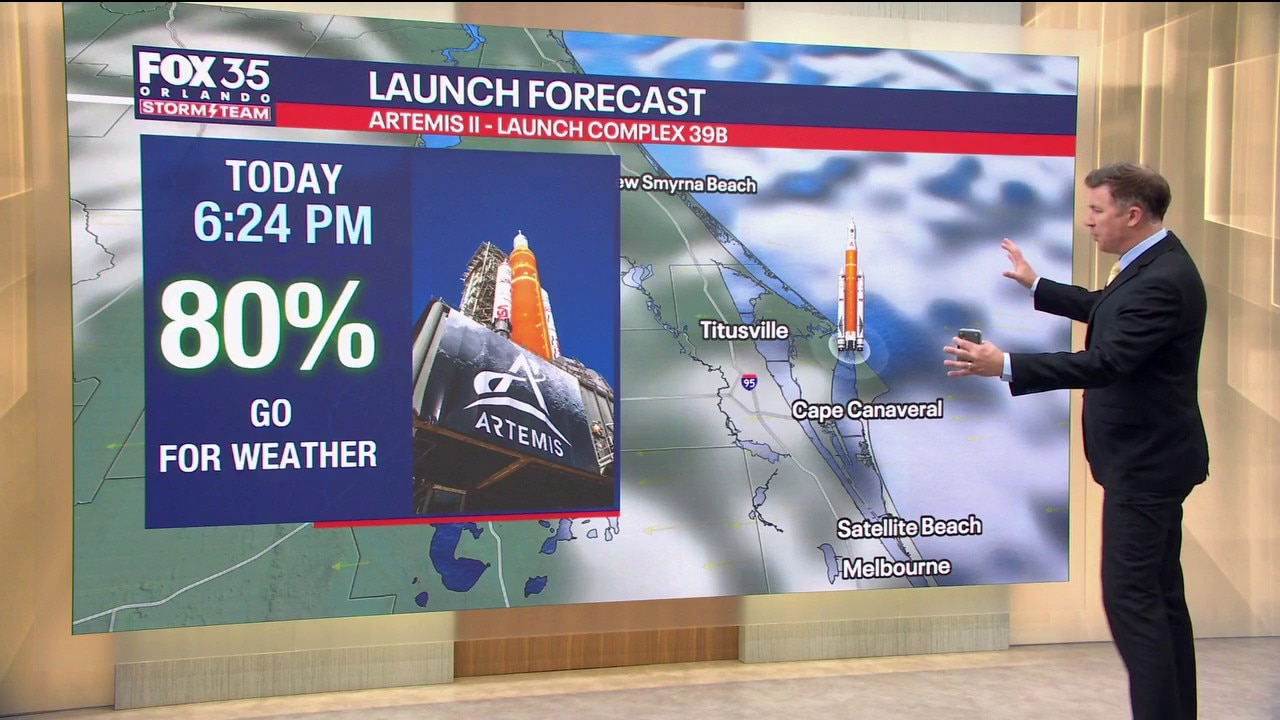 Orlando AM Weather Forecast: Small rain chances, conditions good for launch