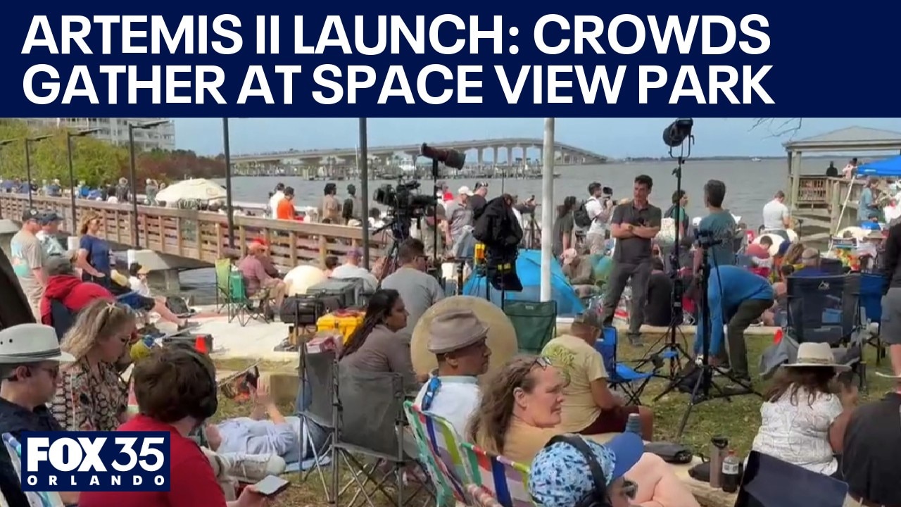 Artemis II Launch: Crowds gather at Space View Park hours before liftoff