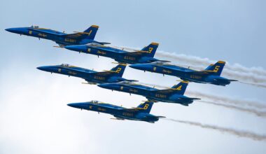 The U.S. Navy Blue Angels flight demonstration team will be performing at the Cocoa Beach Air Show this weekend. The show is just one of several events happening in the city that are expected to draw tens of thousands of people to the area. (File Photo)