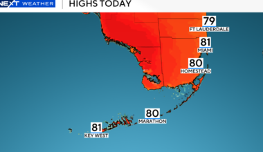 Warm Wednesday expected in South Florida with a few showers possible