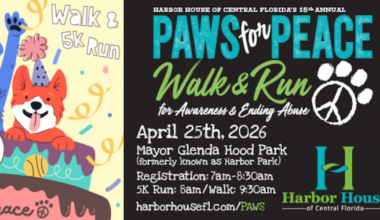 Harbor House Paws for Peace walk returns to Orlando this weekend