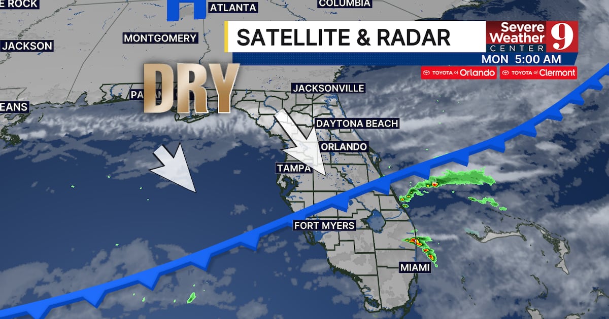Front to bring cooler and drier conditions to Central Florida