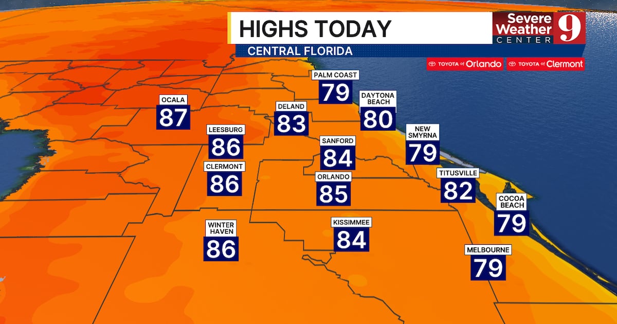 Central Florida forecast: Warm and dry with no rain in sight