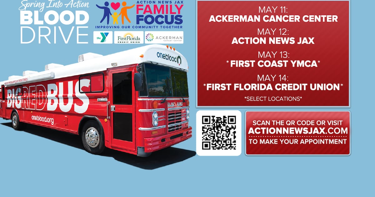 OneBlood, Action News Jax team up for the Spring into Action Blood Drive – 104.5 WOKV