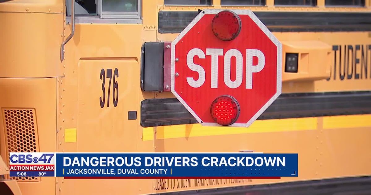 Run a school bus stop arm, pay $225; Duval rolls out bus cameras – Action News Jax