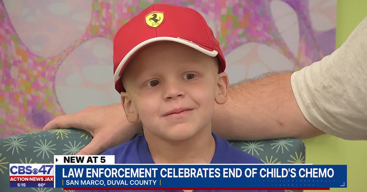 Five-year-old escorted around San Marco after completing chemotherapy – Action News Jax
