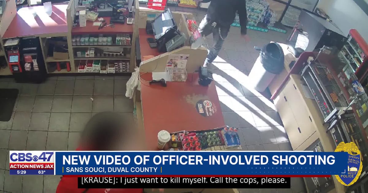 Security footage shows deadly officer-involved shooting at Jacksonville gas station – 104.5 WOKV