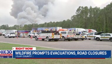 Crews across Florida work to contain Clay and Putnam County fires, church opens for evacuations
