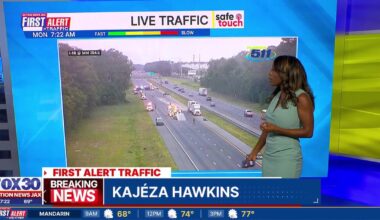 Eastbound lanes of I-10 closed on Jacksonville's Westside