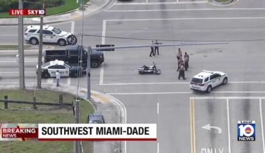 MDSO motorman hospitalized after crash in southwest Miami-Dade
