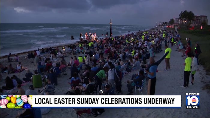 Beachside sunrise service among several South Florida Easter celebrations