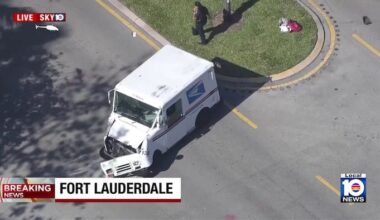 Mail carrier rushed to trauma center after Fort Lauderdale crash