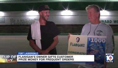 Flanigan’s awards most loyal Fort Lauderdale customer $1,000 gift card