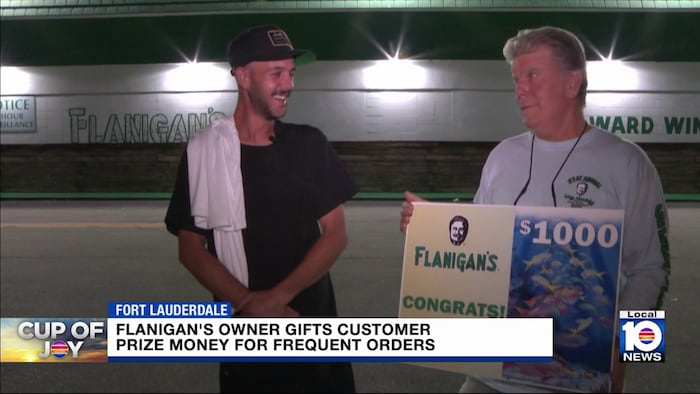 Flanigan’s awards most loyal Fort Lauderdale customer $1,000 gift card