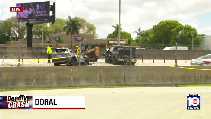 Detectives believe driver whose pickup truck went over barrier wall onto Palmetto Expressway took his own life