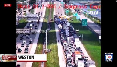 Pickup driver airlifted after colliding with semi-truck on Sawgrass Expressway in Weston