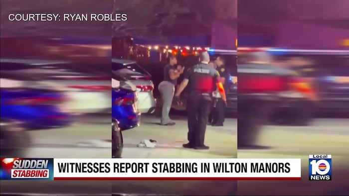 Woman stabs boyfriend at parking lot in Wilton Manors, witnesses say