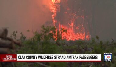 Amtrak cancels Florida auto train service as a wildfire disrupts routes