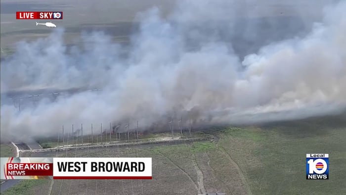 Fires burn over an acre of wildland in western Broward