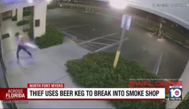 Man uses beer keg to break into southwest Florida smoke shop