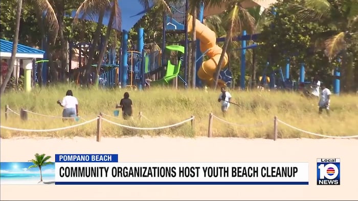 Young volunteers hit Pompano Beach for day of service cleanup