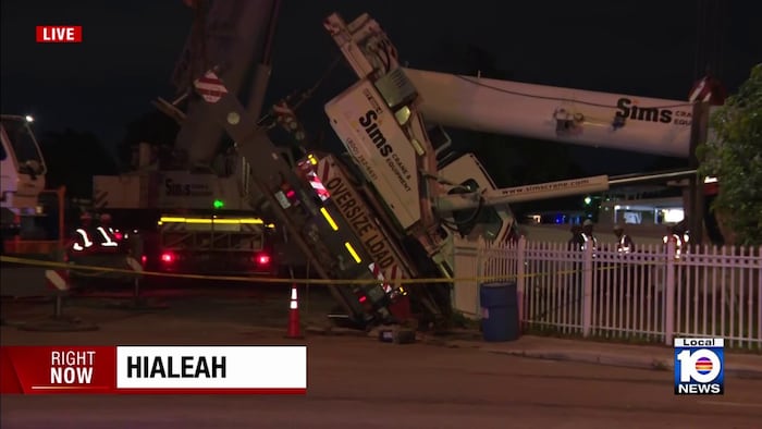 Crane collapse in Hialeah neighborhood nearly hits home